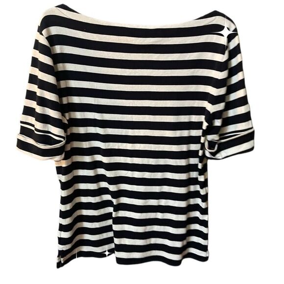 Lauren Ralph Lauren Tops - Lauren Ralph Lauren size XL nautical boat cut necklace cotton top.